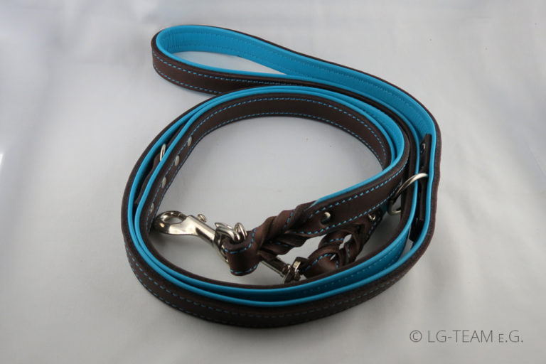 Hund Doppelleine zweifarbig zum Halsband Produkte LG Zaum Gebisslos